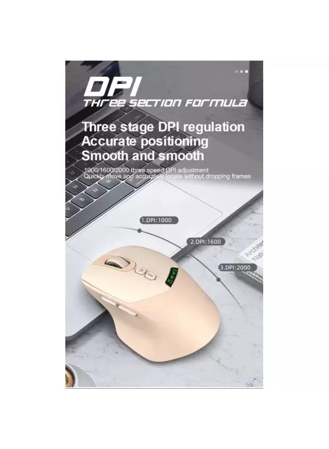 JeDEL WD155 Wireless 2.4Ghz , Bluetooth Rechargeable Mouse - Optical Sensor 2000 DPI - 7 Buttons With 2 Side Buttons - Image 4